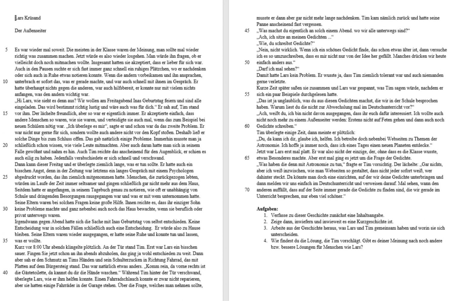 Kurzgeschichte Für Inhaltsangabe Klasse 8 Pdf textaussage.de