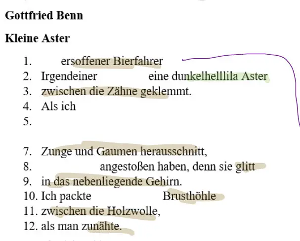 Kleine Aster Von Gottfried Benn Gottfried Benn, "Kleine Aster" - mitten im Hässlichen ein bisschen