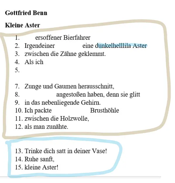 Kleine Aster Von Gottfried Benn Gottfried Benn, "Kleine Aster" - mitten im Hässlichen ein bisschen