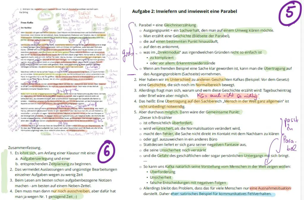 Kafka Der Nachbar Interpretation Klausur: Franz Kafka, "Der Nachbar" mit Zeiteinteilung und Videofassung