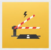 Eine Bahnschranke - steht für den Wendepunktin einer Kurzgeschichte. Man weiß nicht, hebt sich die Schranke oder senkt sie sich.